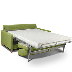 Avis Inside 75 Canapé convertible OGGETTO matelas 16 cm système express sommier lattes 120cm RENATONISI velours vert