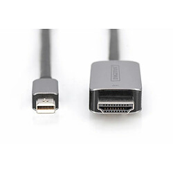 Digitus 8K Mini DisplayPort Adapterkabel - mini-DP - HDMI Typ A - 1 m - Mini DisplayPort - DisplayPort - Männlich - Männlich - Gerade (DB-340109-010-S)