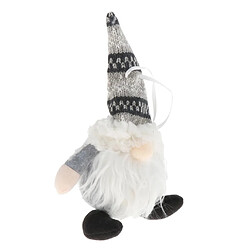 Jouet En Peluche Santa Gnome Fait à La Main Pour Arbre De Noël Décor Suspendu Gris