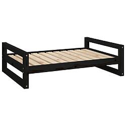 vidaXL Lit pour chien Noir 95,5x65,5x28 cm Bois de pin solide