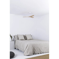 Faro Barcelona Petit ventilateur de plafond blanc en bois foncé DC Smart, 6 vitesses