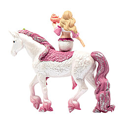 Schleich Set de 3 Pièces Sirène Feya et Mini-Crabe sur Licorne Multicolore