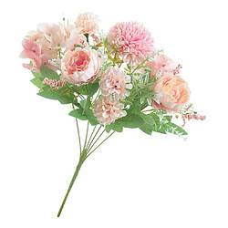 7 Tête Faux Pivoine Fleur Artificielle Fleur De Mariage Décoration De Mariage Rose Clair pas cher