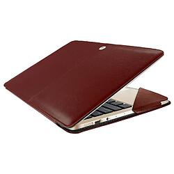 Avizar Etui Style Vintage Fermeture aimantée Marron MacBook Air 13 2020 / 2019 / 2018