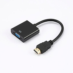 Avis Heden Adaptateur VGA femelle vers HDMI mâle - HDMI fiche or - Noir - Câble 15 cm - en sachet