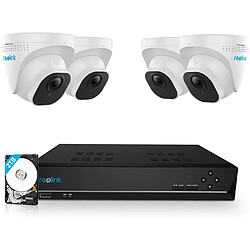 REOLINK Caméra Surveillance Kit Extérieure - RLK8-520D4-5MP - 4X Caméra IP PoE et 8CH 2To NVR Vision Nocturne 30M