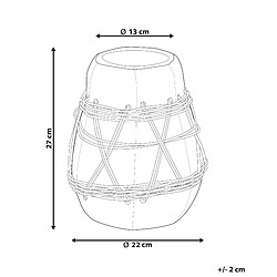 Avis Beliani Vase décoratif KAMERING fait à la main Céramique 27 cm Bleu