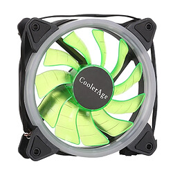 Wewoo Ventilateur de refroidissement Couleur LED 12cm 3pin Composants du châssis Ordinateur hôte silencieux, avec câble raccordement électrique (voyant vert) (Vert)