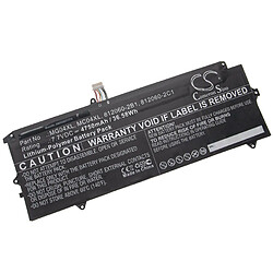 vhbw batterie compatible avec HP Elite x2 1012 G1-V2D57PA, x2 1012 G1-V2L71US, x2 1012 G1-V2V91UT laptop (4750mAh, 7,7V, Li-Polymère, noir)