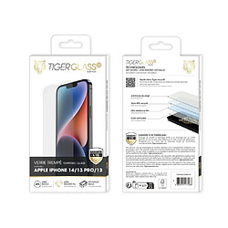 Tiger Verre Trempé pour iPhone 14/13 Pro/13 Recyclé Ultra-résistant Transparent