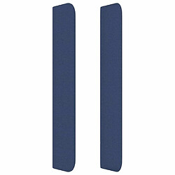 Avis Maison Chic Tête de lit moderne avec oreilles pour chambre - Décoration de lit Bleu 83x16x118/128 cm Tissu -MN48021