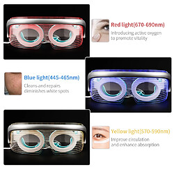 Acheter Universal 3 Couleurs Lumière LED Traitement des yeux Masseur Masseur Photon 40 ° C Massage thermique Spa Vibration Masque LED Enlèvement des rides des yeux | Appareils de beauté à domicile