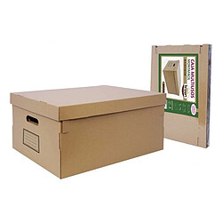 Totalcadeau Boîte multi-usage en carton marron Mesure - 30 x 22.5 x 12.5 cm pas cher