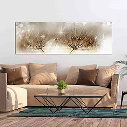 Paris Prix Tableau Imprimé Drops of Dew Brown Narrow 40 x 120 cm