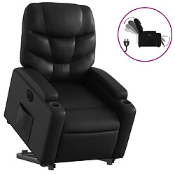 vidaXL Fauteuil inclinable électrique noir similicuir