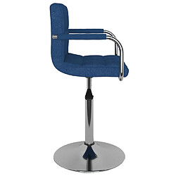 Avis vidaXL Tabouret de bar Bleu Tissu