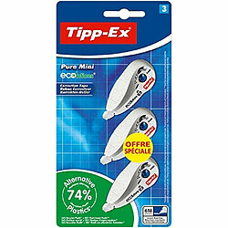 Tipp-Ex Pure Mini Tape Ruban Correcteur Blister de 3