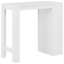 Avis Helloshop26 Table haute mange debout bar bistrot avec étagère blanc 110 cm 0902050