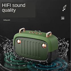 Universal Haut-parleur sans fil Haut-parleur Bluetooth Subwoofer de dessin animé Haut-parleur extérieur Support TF/USB/FM Subwoofer sans fil | Haut-parleur portable (vert)