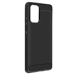 Coque Samsung Galaxy A32 Silicone Effet alu brossé Finition carbone Akashi Noir