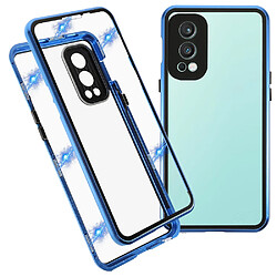 Coque en métal double face, bleu pour votre OnePlus Nord 2 5G