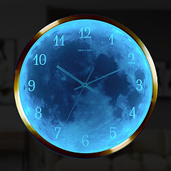 Acheter Horloge Murale Lumineuse 12 Pouces Ronde Décorative Horloge De Chambre à Coucher Cadeaux D'or