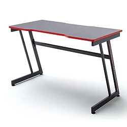 Acheter Pegane Bureau gamer, table de jeu coloris noir, rouge - Longueur 120 x Hauteur 75 x Profondeur 60 cm