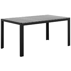 Beliani Table de jardin 150 x 90 cm Matériaux synthétiques Gris COMO