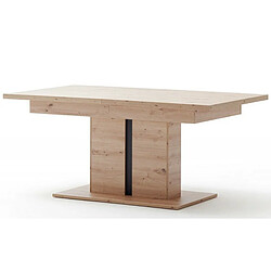 Pegane Table à manger extensible / table repas en bois coloris chêne sombre - L.180-280 x H.77 x P.100 cm