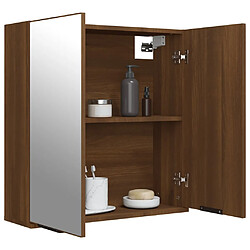 Acheter vidaXL Armoire à miroir de salle de bain Chêne marron 64x20x67 cm