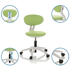 Chaise de bureau pour enfants / chaise pour enfants MINIMOVO tissu vert hjh OFFICE