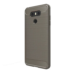 Avis Wewoo Coque gris pour LG G6 Texture de fibre de carbone brossé Antichoc TPU Housse de protection