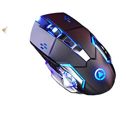 Universal Souris gaming professionnelle A4 6 boutons Souris gaming sans fil 2,4 GHz pour PC/PC portable Souris silencieuse rechargeable PUBG/CS: GO/LOL | Mouse (noir)