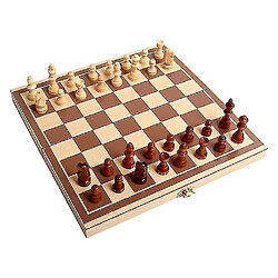 Universal Ensemble d'échecs en bois, pièces d'échecs fabriqués à la main, planche d'échecs pliable