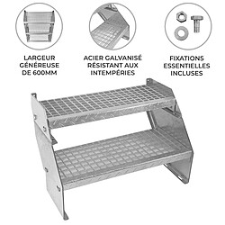 Monstershop Escalier Caillebotis - 240 x 600 mm