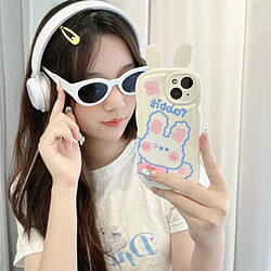 GUPBOO Étui pour iPhone13ProMax Line blush lapin mignon étui pour téléphone portable fille douce