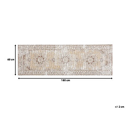 Beliani Tapis beige 60 x 180 cm ALMUS