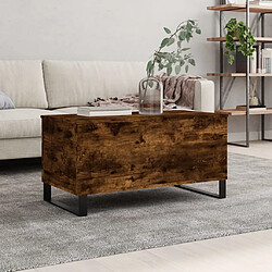 Maison Chic Tabls basse,Table Console pour salon Chêne fumé 90x44,5x45 cm Bois d'ingénierie -MN17004