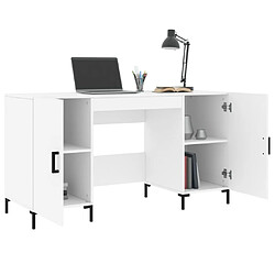 Acheter Maison Chic Bureau,Table de travail,bureau de travail pour chambre blanc 140x50x75 cm bois d'ingénierie -GKD55741