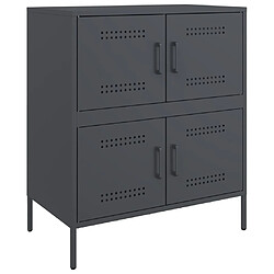 vidaXL Buffet anthracite 68x39x79 cm acier