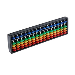 Avis Plastique Chinois 15 Tiges Abacus Soroban Bleu Outils de Calcul Math Arc-en-Ciel