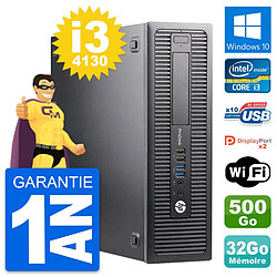 PC HP ProDesk 600 G1 SFF Intel i3-4130 RAM 32Go Disque 500Go Windows 10 Wifi - Occasion