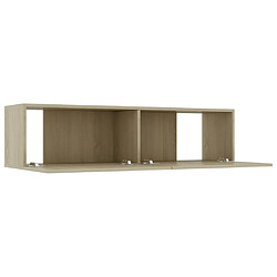 Maison Chic Meuble TV scandinave - Banc TV pour salon Chêne sonoma 120x30x30 cm Aggloméré -MN80902 pas cher