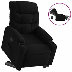 Maison Chic Fauteuil Relax pour salon, Fauteuil inclinable électrique noir tissu -GKD50376