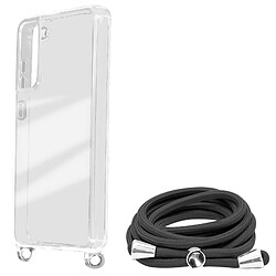 Avizar Coque Lanière pour Samsung Galaxy S21 FE Rigide Bumper Série Corda Transparent