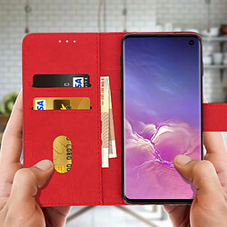 Avis Avizar Housse Samsung Galaxy S10 Étui Portefeuille Support Stand rouge