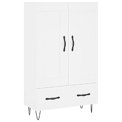 vidaXL Buffet haut blanc 69,5x31x115 cm bois d'ingénierie