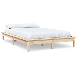 Maison Chic Lit adulte - Lit simple Cadre de lit,Structure du lit Contemporain 160x200 cm bois de pin massif -MN87435