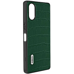 Coque Sony Xperia 5 V Effet Croco Série Crocs Wild, Abeel Vert