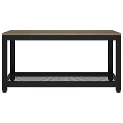 Avis Maison Chic Table basse,Table Console Table d'appoint, Table pour salon Gris et noir 90x45x45 cm MDF et fer -MN74605